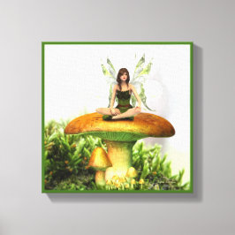 Toadstool Fairy 12 tum x 12 tum Wrapped Canvas