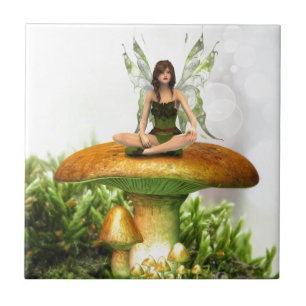 Toadstool Fairy Kakelplatta