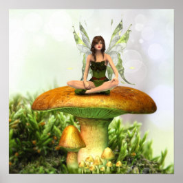 Toadstool Fairy Poster Skriv ut