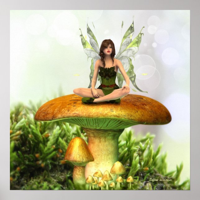 Toadstool Fairy Poster Skriv ut (Framsidan)