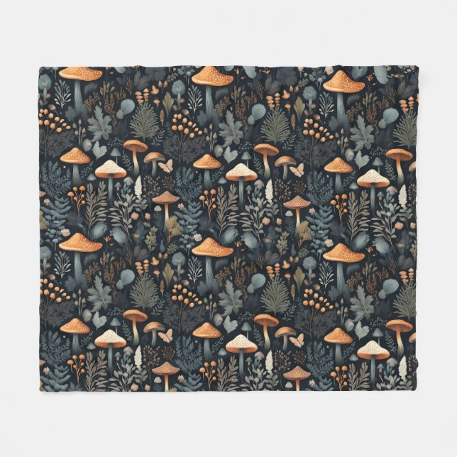 Toadstool Forest Fleecefilt (Framsidan (Horisontell))