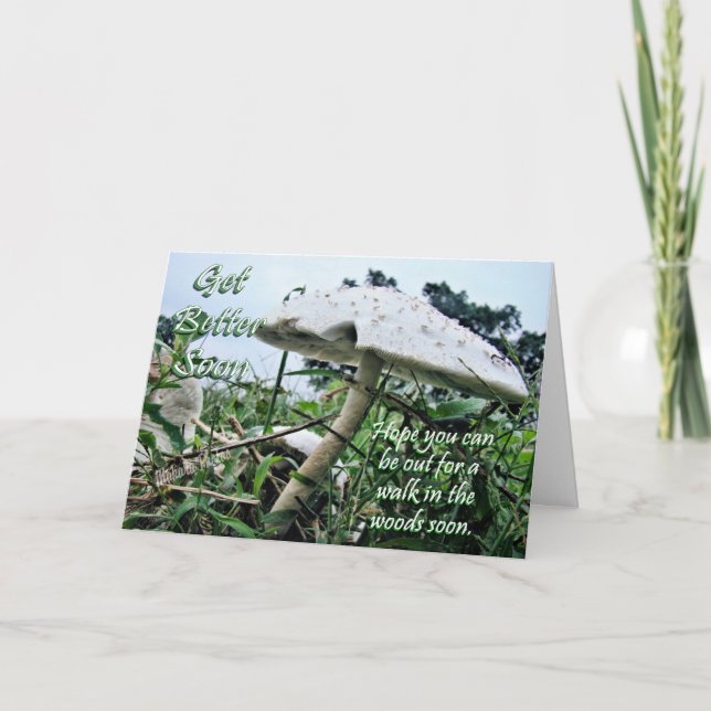 Toadstool Get well-can-change inuti ordalydelsen Kort (Framsida)