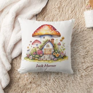 Toadstool House Pillow Kudde