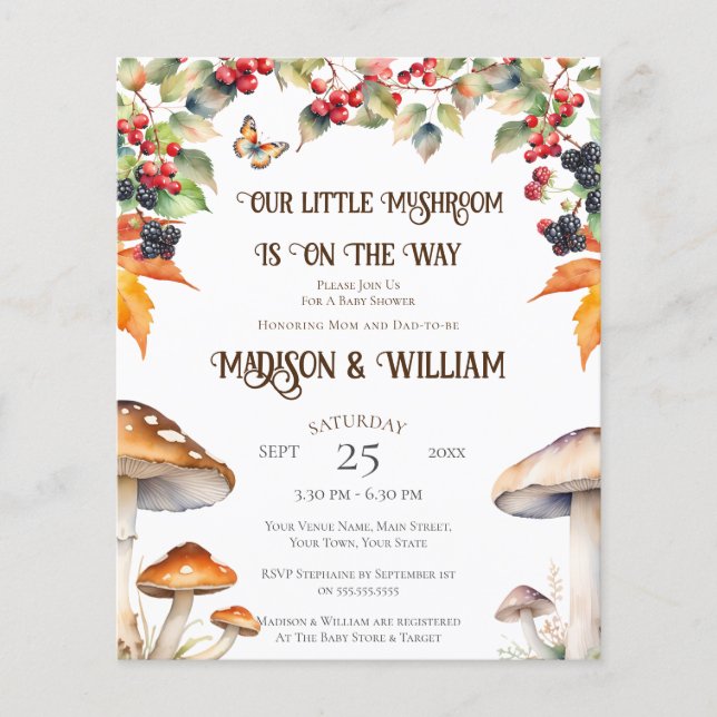 Toadstool & Mushroom Baby Shower (Framsida)
