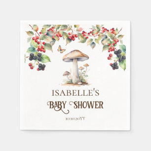 Toadstool & Mushroom Fall Baby Shower Pappersservett