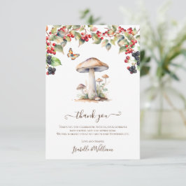 Toadstool & Mushroom Fall Baby Shower Tack Kort