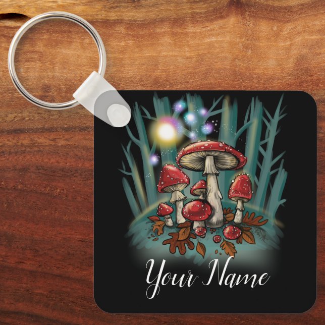 Toadstool-svampar~ affärskort nyckelring (Framsida)