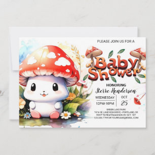 Toadstool Wonderland Baby Shower Inbjudningar