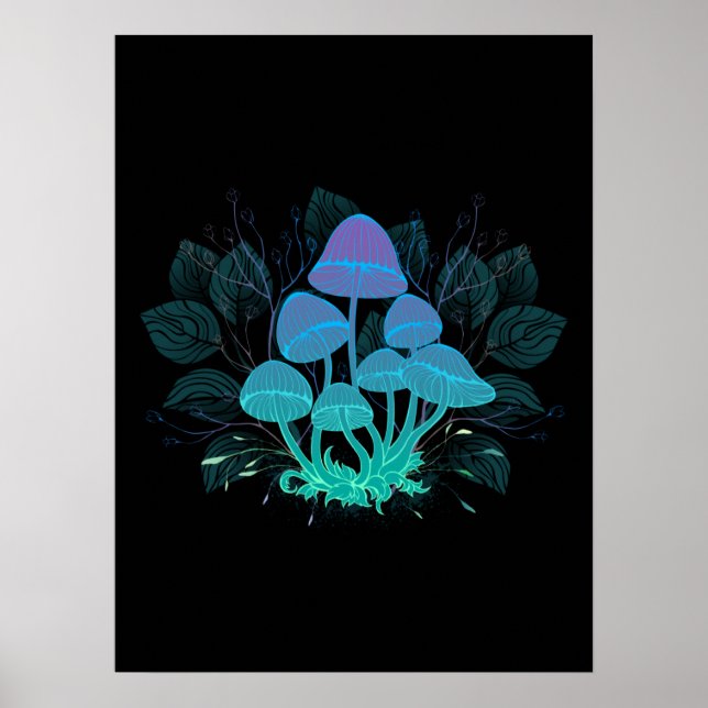 Toadstools in Bushes Poster (Framsidan)