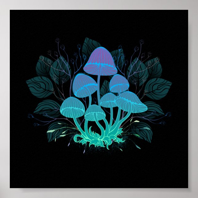Toadstools in Bushes Poster (Framsidan)
