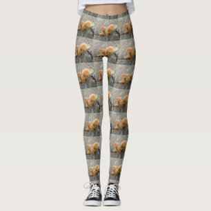 Toadstools på en Träd Trunk Leggings
