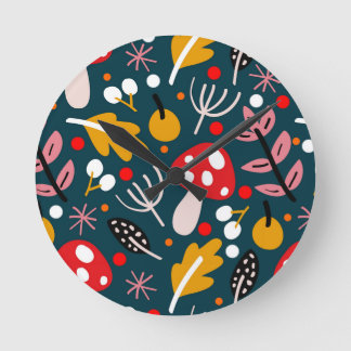 TOADSTOOLS RUND KLOCKA