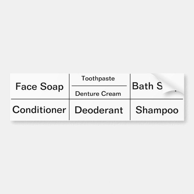 Toaletrietiketter för kvinnor bildekal (Framsidan)