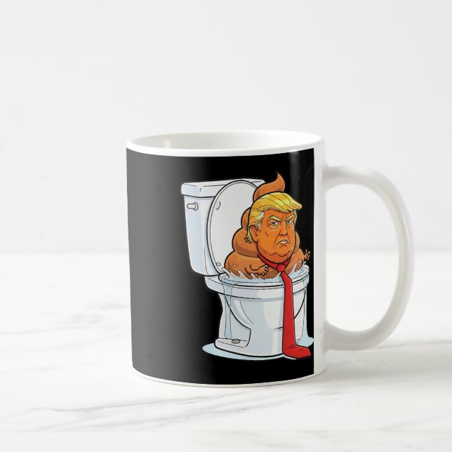 Toalett Bajs Trump  Kaffemugg (Höger)