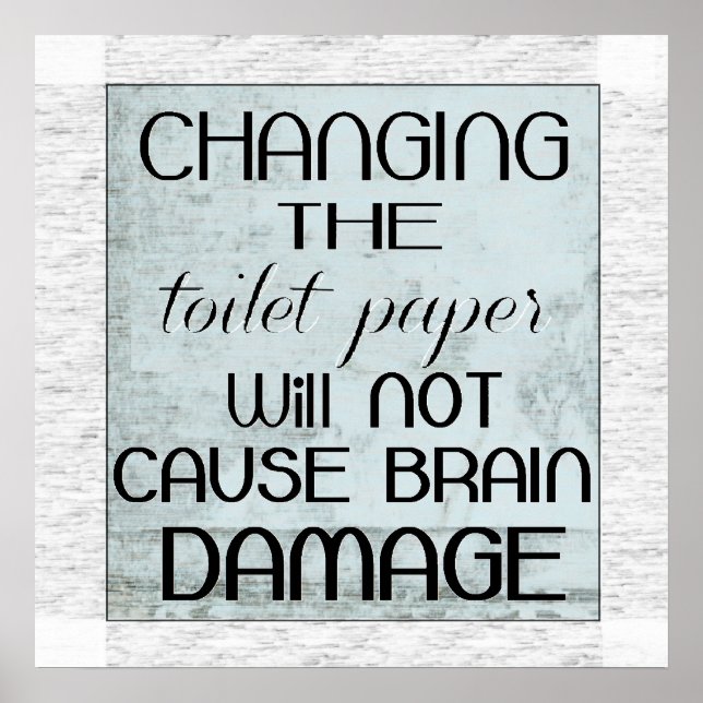 Toalett pappra humor poster (Framsidan)