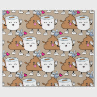 Toalett papprare. Fly hjärta. Lustigt söt humor