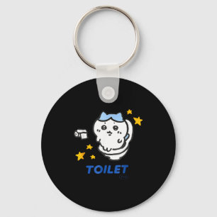 Toalett Tid Chikawa Meme Rolig T-Shirt Nyckelring