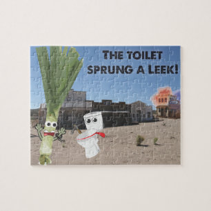 Toaletten fjädrade en Leek! Pussel