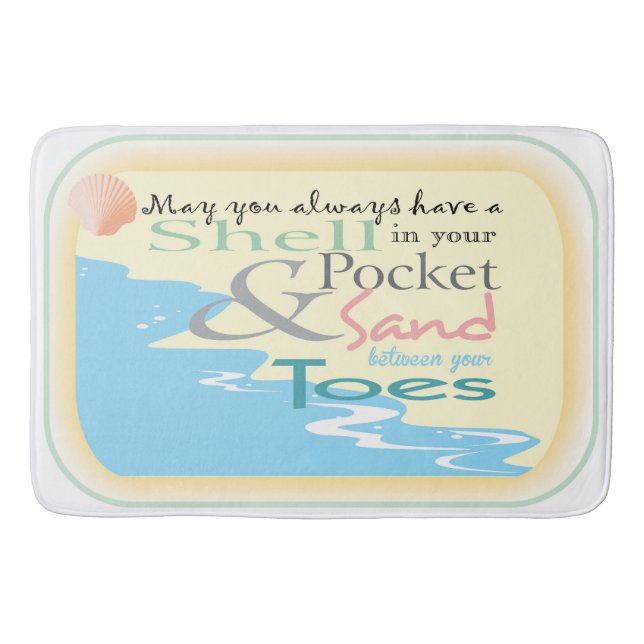 Toaletter i sand, stora badmattor badrumsmatta (Framsidan)