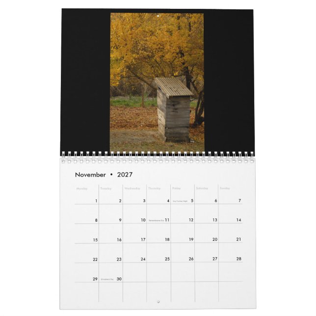 Toaletter i Umbrien Kalender (Nov 2027)