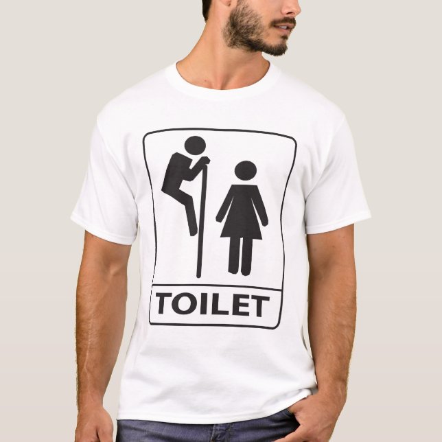 Toaletthumorn undertecknar tee shirt (Framsida)