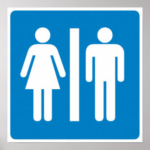 Toalettlätthetshuvudvägen undertecknar poster
