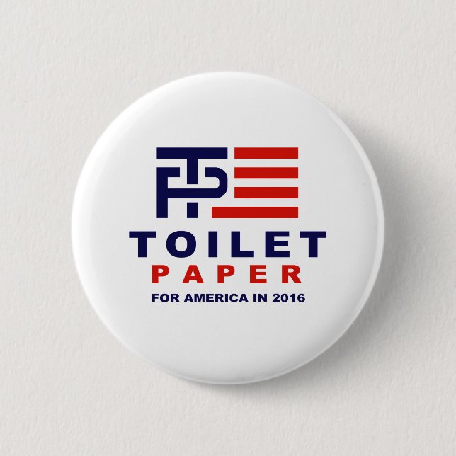 Toalettpapper för Amerika 2016 - Knapp (Framsida)