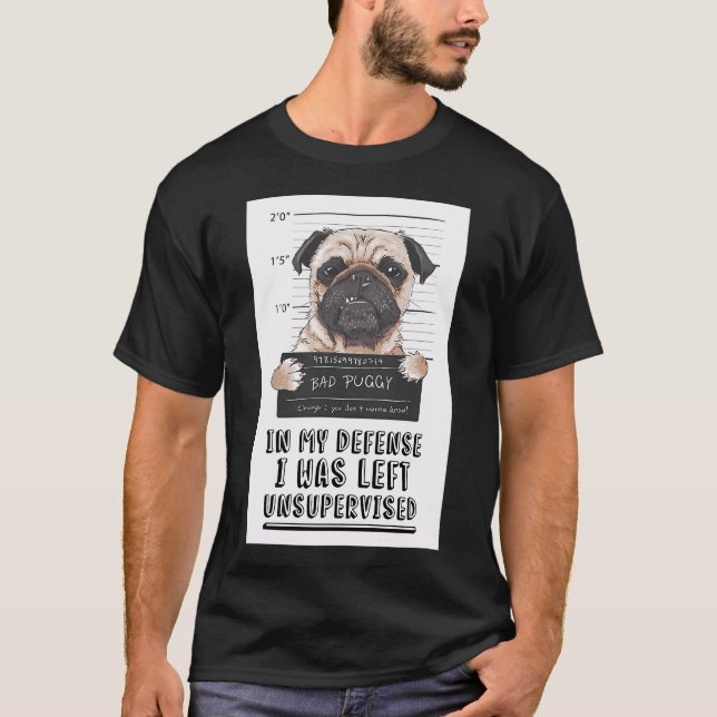 Toalettpapper Pug T Shirt (Framsida)