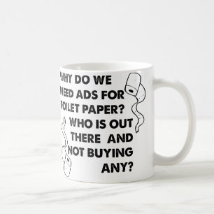 Toalettpapper Reklam Rolig Mugg