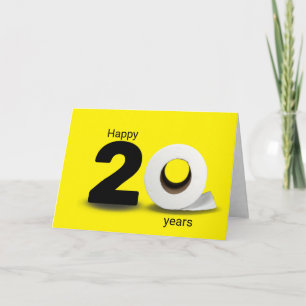 toalettpappersrulle 20-årsdag kort