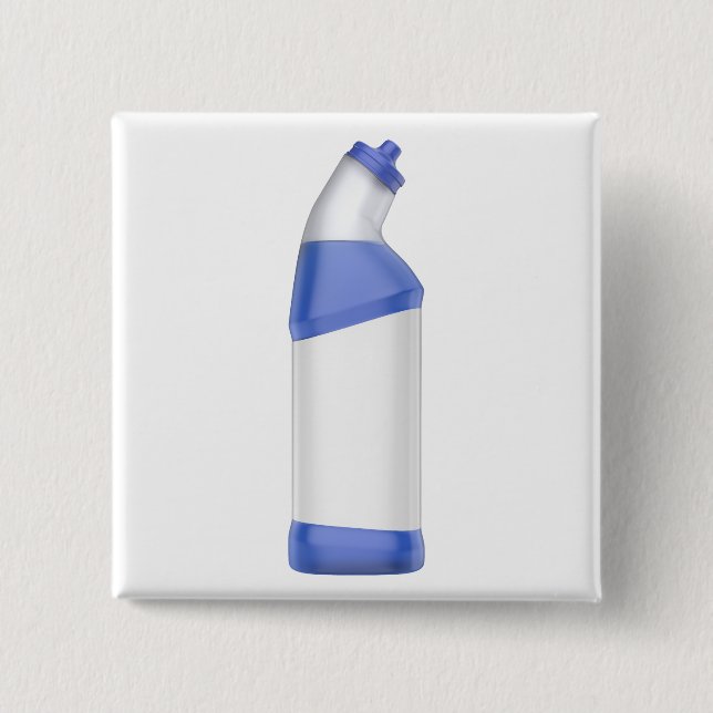 Toalettrengörare flaska med tom etikett knapp (Framsida)