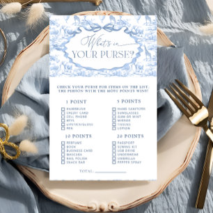 Toalettsafari Vad har du i handväskan Baby Shower