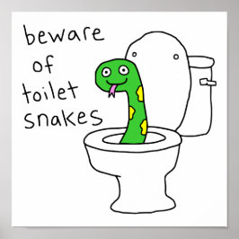 Toalettslangar Rolig Badrumshumor Poster