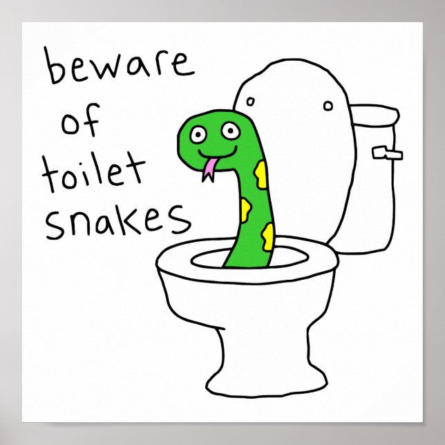 Toalettslangar Rolig Badrumshumor  Poster (Framsidan)