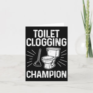 Toalettstoppande Chamon Rolig Grafisk Toalettstopp Kort