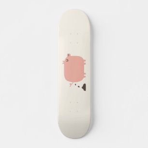 Toaletttid för Gris Mini Skateboard Bräda 18,5 Cm