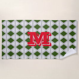 Toalla de playa con inicial