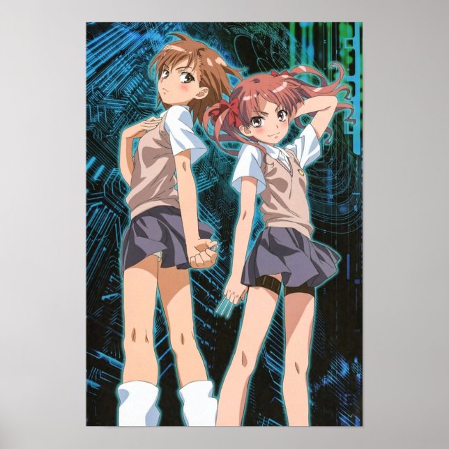 Toaru Series Misaka Mikoto Shirai Kuroko Poster (Framsidan)