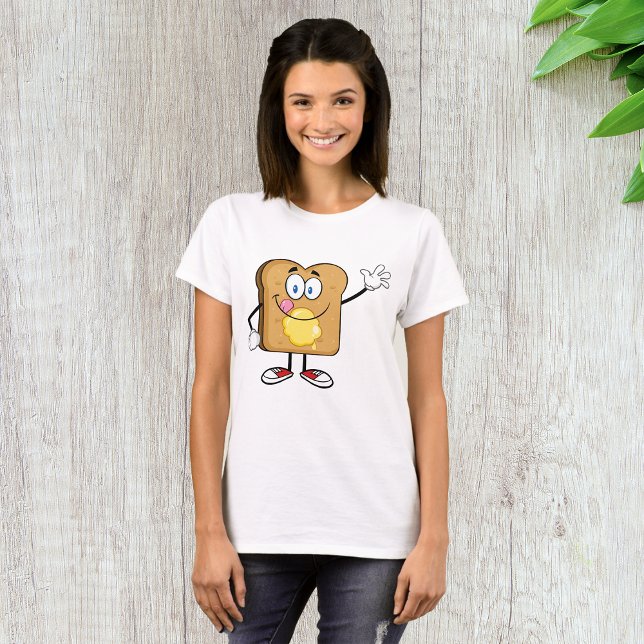 Toast Ansikte Womens T-Shirt (Skapare uppladdad)