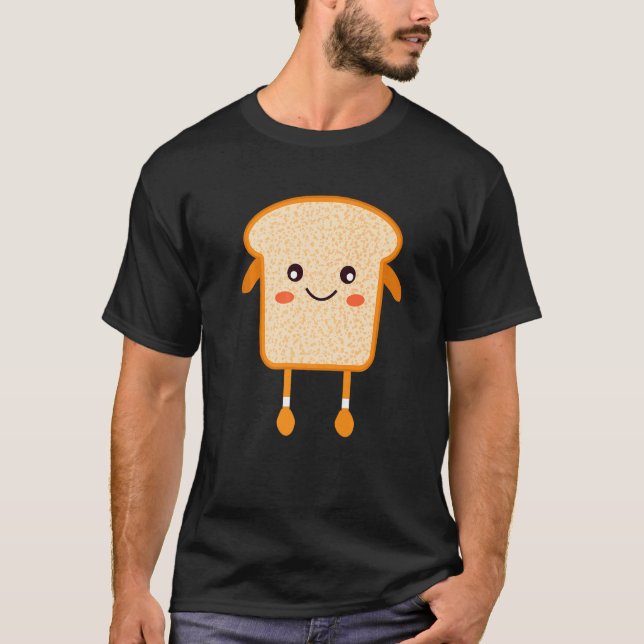 Toast Bread Sliced Bread Breakfast Food T Shirt (Framsida)