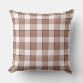 Toast Brown and Athens Gray Plaid Kudde