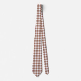 Toast Brown and Athens Gray Plaid Neck Tie Slips