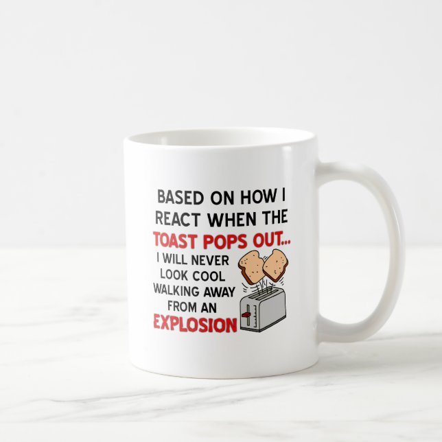 Toast Explosion Funny Mug Kaffemugg (Höger)