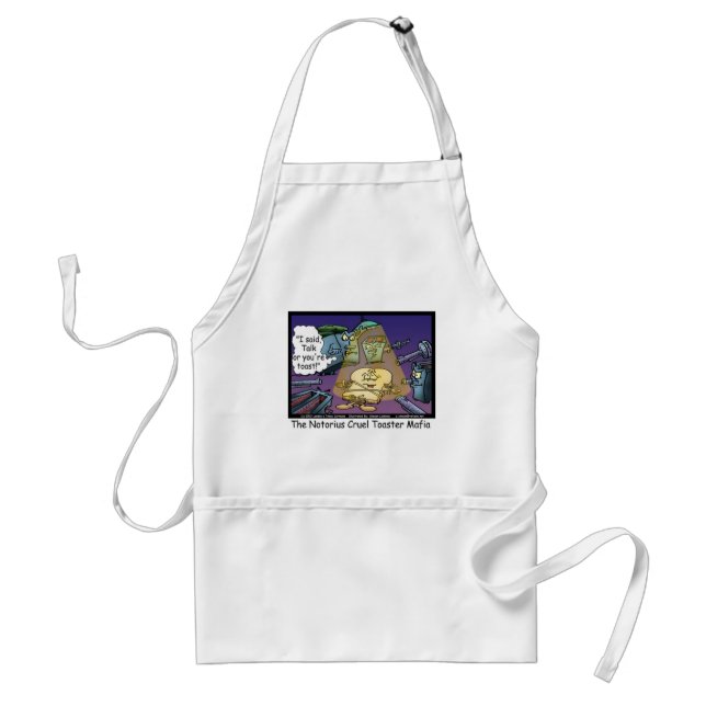 Toast Mafia Funny Offslag Tecknad Gifts & Tees Förkläde (Framsidan)