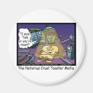 Toast Mafia Roliga Avvikande Tecknade Presenter & Magnet