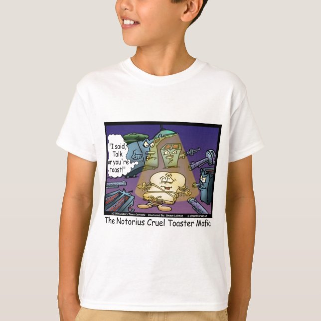 Toast Mafia Roliga Avvikande Tecknade Presenter &  T-shirt (Framsida)