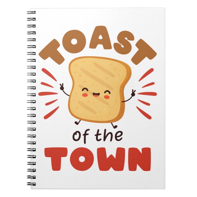 Toast of the Town Kawaii Bread Breakfast Anteckningsbok (Framsidan)