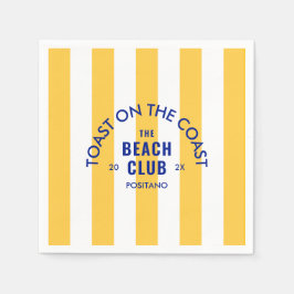 Toast On The Coast The Beach Club Gul Randig Pappersservett