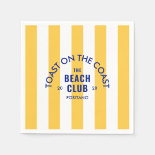 Toast On The Coast The Beach Club Gul Randig Pappersservett