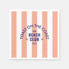 Toast On The Coast The Beach Club Rosa Randig Pappersservett